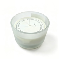 Bougie parfumée en cire de soja personnalisée, dans un bocal en verre givré, coffret cadeau de bougies d'aromathérapie, possibilité de personnaliser la fragrance, la couleur, le logo et l'emballage.
