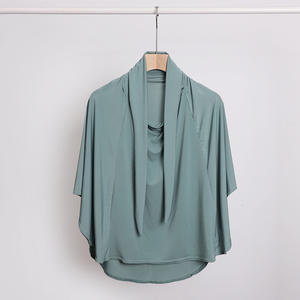 Style ethnique <span class=keywords><strong>Double</strong></span> Couche Forme Ronde Undercap Musulman Instantané Hijab Dames Couvre-chef avec Base Masquée Cap <span class=keywords><strong>Gaze</strong></span> <span class=keywords><strong>Double</strong></span> Usage - Product Image 4