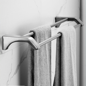 Bathroom Accessories Towel <strong>Rack</strong> Shelf Holder <strong>Black</strong> OEM Sale <strong>Bath</strong> Wall Mounted Towel Bar Fashion Towel <strong>Rack</strong> - Product Image 1