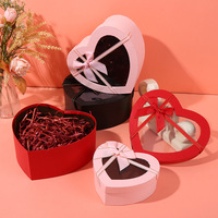 Boîte cadeau en forme de cœur avec fenêtre transparente : Fête des Mères, Saint-Valentin, Anniversaire, Souvenir et Boîtes cadeaux pour les fêtes