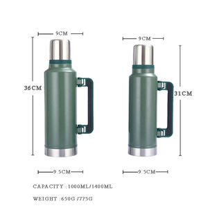 1L 1,4l caffè termo <span class=keywords><strong>viaggio</strong></span> isolato acqua classica bottiglia in acciaio inox termoese classico <span class=keywords><strong>Thermos</strong></span> sottovuoto flaconi <span class=keywords><strong>per</strong></span> il campeggio - Product Image 2