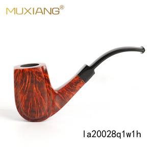 Bent Type Briarwood Tobacco Pipe With Vulcanized Rubber Mouthpiece Handmade Solid Wood Pipe Zhejiang Origin - Product Image 3