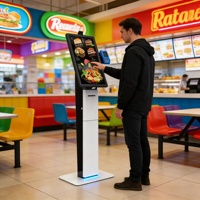 Equipo de quiosco de pago Máquina de quiosco de autoservicio de pantalla táctil de pedidos de comida rápida de 27 pulgadas