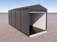 Garages mobiles pliables en acier de 20 et 40 pieds avec porte enroulable manuelle et automatique, installation rapide, abris de stockage et maisons conteneurs