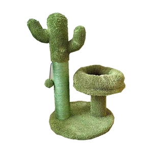 Pohon kucing besar grosir dengan mainan kucing lucu dan cetakan <span class=keywords><strong>Post</strong></span> goresan kaktus sederhana kemasan karton mainan kucing Sisal - Product Image 3