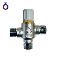 Vanne de dérivation thermostatique à 3 voies DN15 en laiton, auto-actuée, pour chauffe-eau, pompe à chaleur et eau chaude instantanée solaire