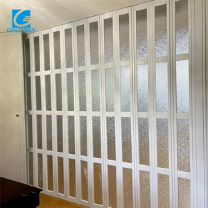 Puerta corredera de acordeón plegable Interior de plástico estilo hogareño de alta calidad Puerta de PVC - Product Image 2