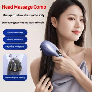 Home Electric Head Massage Comb Negative Ion <b>Wireless</b> Massage Instrument Head Therapy Red Light Meridian Scalp Massager - Product Image 1
