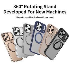 Étui de téléphone portable de luxe en TPU magnétique antichoc avec anneau rotatif à <span class=keywords><strong>360</strong></span>° et béquille, toucher soyeux, pour iPhone 17 <span class=keywords><strong>Air</strong></span> Pro <span class=keywords><strong>Max</strong></span> - Product Image 3