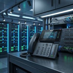 Téléphone IP professionnel intelligent V65 avec écran couleur 4,3 pouces, antibactérien, Wi-Fi double bande, 45 touches DSS, téléphone de bureau SIP VoIP - Product Image 6