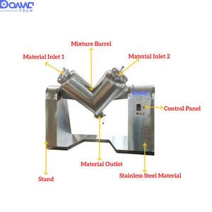 Mezclador Homogeneizador Industrial de Doble Brazo Tipo V de Acero Inoxidable 304 de Alta Productividad, 300L, para Laboratorio y Químicos - Product Image 6