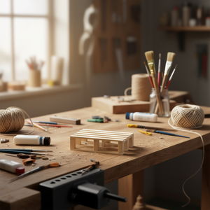 พาเลทไม้ขนาดเล็ก ILAN 24x16x3.5 ซม. สำหรับตกแต่งและงานฝีมือ - Product Image 2