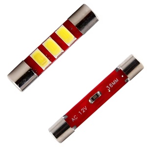 AC 12V festone piatto luce a cupola 3 SMD 5630 5730 C5W 28mm 31mm 36mm 39mm 41mm 3SMD lettura targa luce <span class=keywords><strong>Led</strong></span> <span class=keywords><strong>lampadina</strong></span> AC 12V - Product Image 3