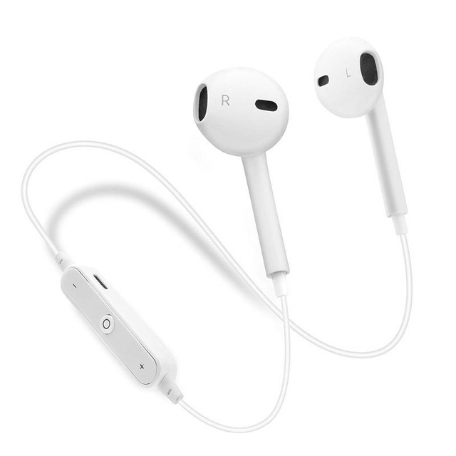 S6 Wireless Neckband Sports Earphones Stereo Sound Touch Control In-Ear  Headset Mini TWS Earbuds for Smart Phone