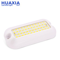 Projecteur LED 7W blanc chaud pour piscine, lampe de fond de bateau/yacht IP68 en PC, 12-24V, éclairage subaquatique pour piscine
