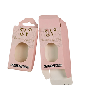 화장품 미용 제품을위한 맞춤형 크래프트 종이 포장 콘택트 렌즈 매니큐어 향수 에센셜 오일 마스카라 엠보싱 - Product Image 6