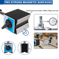 Indicador de Dial Profesional de 0-1" x 0.001" con Base Magnética y Brazo Largo Ajustable para Taller, Laboratorio y Fabricación de Moldes