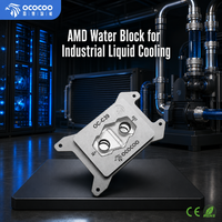 OCOCOO OC-C39-SAMD Bloc d'eau pour processeur en cuivre à profil bas pour serveur AMD SP3 SP5 SP6 TR4 Sockets G1/4 Refroidissement liquide industriel