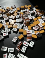 Tuiles de Mahjong Américaines en Acrylique Jaune à 7 Couches de Haute Qualité, Style Classique Hong Kong, Durables, pour le Divertissement Familial