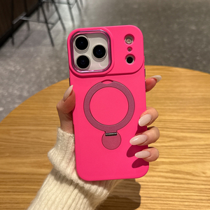 360 °   Funda Magnética Giratoria y Plegable para iPhone 17 16 15 14 Pro Max, Color Sólido - Product Image 2