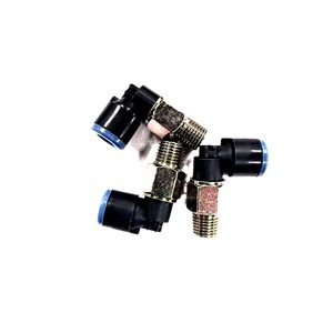 Gas Line <b>Quick</b> Connect Elbow Fitting 8mm 1/4NPT Right Angle For Automobiles Plastic Fuel <b>Connector</b> - Product Image 1