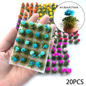 โมเดลคลัสเตอร์ดอกไม้ขนาดเล็กทำด้วยมือทำด้วยวัสดุพลาสติกขนาด1:64 - Product Image 2