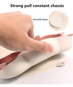 Assiette Séparatrice en Silicone de Qualité Alimentaire pour Enfants, Assiette d'Alimentation pour Tout-Petits en Silicone avec Ventouse, Couvercle d'Alimentation pour Bébé - Product Image 3