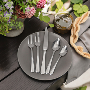 Set Classico di Posate in Acciaio Inossidabile: l'Estetica Pratica di un Servizio da Cinque Pezzi tra Coltelli, Forchette e Cucchiai - Product Image 5