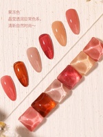 Vernis à ongles Gel translucide, couleur Nude, rouge, corail, combustion, Orange, gris, ambre, marron, 1 pièce