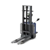 Chariot élévateur à palettes électrique autoporté HSRS1501 1500 kg, transpalette autoportée pour quai de chargement, levage de charges lourdes