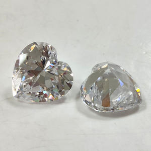 Circonia Cúbica, Gema Suelta Sintética, Color Blanco, Corte Corazón, Piedra CZ Suelta - Product Image 3