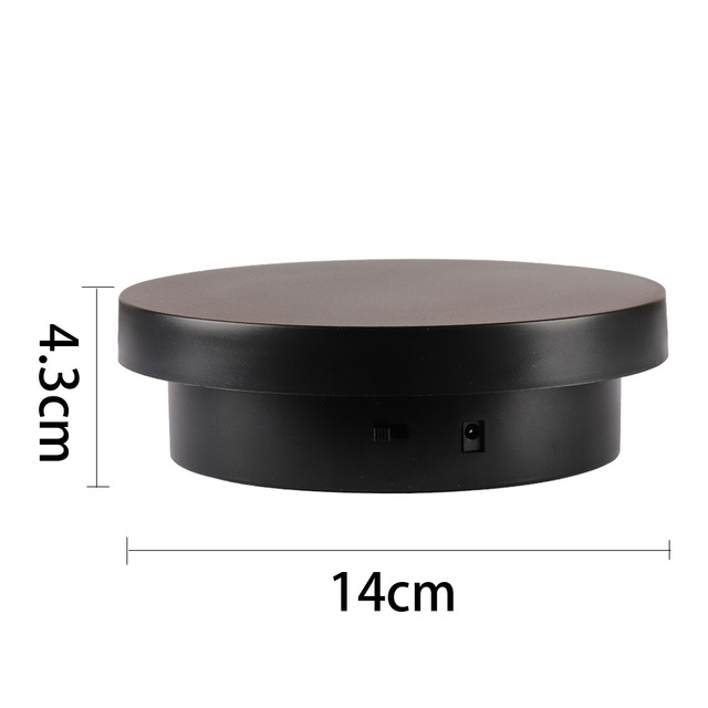 Motorized Electric 360-Degree Rotating Display Stand Turntable ABS Material 7.87inch /17.6lbs Load for Photography & Jewelry
