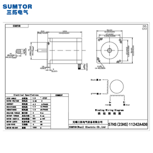 <span class=keywords><strong>Moteur</strong></span> <span class=keywords><strong>pas</strong></span> <span class=keywords><strong>à</strong></span> <span class=keywords><strong>pas</strong></span> Nema 23 <span class=keywords><strong>Couple</strong></span> élevé 3NM 425oz 57HS11242A4D8EP SUMTOR <span class=keywords><strong>Moteur</strong></span> <span class=keywords><strong>pas</strong></span> <span class=keywords><strong>à</strong></span> <span class=keywords><strong>pas</strong></span> Nema23 - Product Image 2