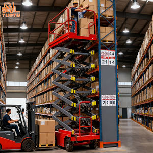 Gunting penghisap udara bergerak kualitas tinggi, pengangkat gunting tarik hidrolik kapasitas beban berat 6m-20m dengan sertifikat - Product Image 4