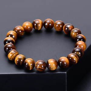 Nueva Pulsera de Cuentas Hechas a Mano con Piedra de Ojo de Tigre Natural, Joyería Unisex - Product Image 4