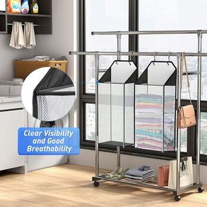 Hanging Laundry Hamper Over the Door Hamper Dirty Clothe Organizer Wall Hanging Laundry Basket with Zipper for Bathroom <b>Wardrobe</b> - Product Image 6