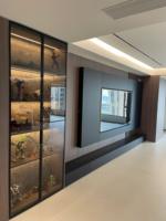 Meuble TV mural moderne en bois flottant HUIPINJU pour salon – Designs de meubles TV contemporains