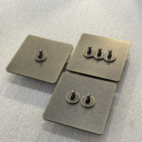 Interrupteur mural rétro 86 à bouton-poussoir, double prise USB-C UK, 16A, vert bronze, 250V, 1/2/3/4 gangs, compatible France/Allemagne/Europe