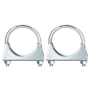 Colliers de serrage en U pour silencieux, pour tuyau de 62 mm de diamètre, lot de 2 colliers de serrage en U de type selle - Product Image 3