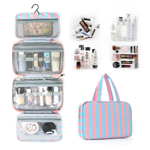 Bolsa de Aseo Portátil Multicolor a Rayas, Bolsa de Mano Personalizada de Diseño para Damas - Product Image 3