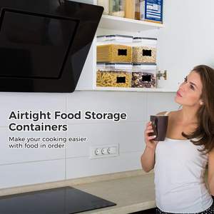 Recipientes Herméticos para Almacenamiento de Alimentos con Tapas, Juego de 4 Piezas, Recipiente de Plástico de 3.2L para Espaguetis, Pasta y Fideos Largos - Product Image 5