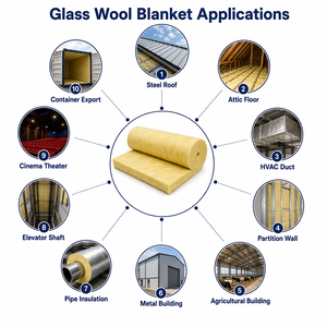 Rouleau <span class=keywords><strong>de</strong></span> <span class=keywords><strong>laine</strong></span> <span class=keywords><strong>de</strong></span> <span class=keywords><strong>verre</strong></span> acoustique, isolation phonique en fibre <span class=keywords><strong>de</strong></span> <span class=keywords><strong>verre</strong></span> NRC 0.90, <span class=keywords><strong>panneau</strong></span> thermique pour cloison, mur, gaine d'ascenseur - Product Image 5