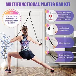 Resistance <b>Bands</b> Set Fitness Exercise <b>Workout</b> Training Home Gym Yoga Pilates Elastic Pull Rope Strength Muscle Toning - Product Image 4