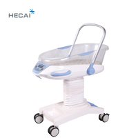 Hauteur réglable Abs berceau inclinable hôpital néonatal bébé lit pédiatrique chariot d'hôpital nouveau-né lit bébé