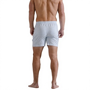 <b>Custom</b> Logo OEM Breathable Cotton/Spandex Knit Hot Sale Men's Mid-rise Long Leg <b>Boxer</b> Shorts - Product Image 4