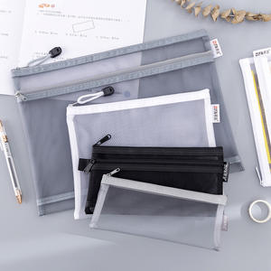 กระเป๋าไฟล์ PVC สี A4ใสกันน้ำสำนักงานนักเรียนกระเป๋าเอกสารซิปตาข่ายสำหรับใส่เอกสารกำหนดโลโก้ได้เอง - Product Image 3