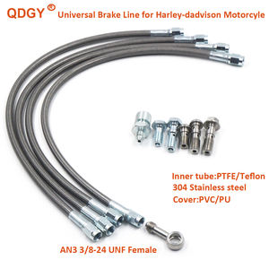 Tuyau de frein tressé universel sur mesure de haute qualité en acier inoxydable avec extrémité AN3 pour <span class=keywords><strong>moto</strong></span> Harley Davidson - Product Image 1