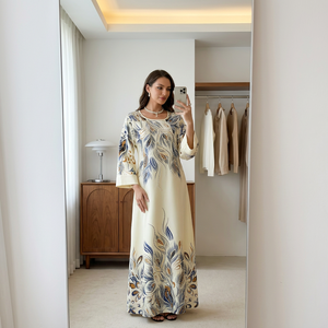 ชุดเดรสพิมพ์ลายทรงหลวมสำหรับผู้หญิง สวมใส่ได้ทุกวันในช่วงฤดูร้อน ขายส่ง - Product Image 1