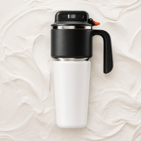 Gobelet isotherme pour voiture avec couvercle rabattable anti-fuite, gobelet de voyage réutilisable pour le bureau, la conduite et l'extérieur