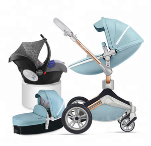 Hot Mom passeggino di lusso 3 in 1 sistema di viaggio per <span class=keywords><strong>carrozzina</strong></span> High Land-scape con carrozza pieghevole per auto seta per neonati Baby F023 - Product Image 3